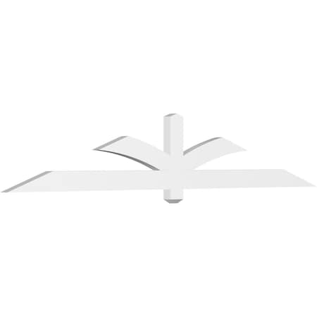 Ekena Millwork Redmond Architectural Grade PVC Gable Bracket, 96"W x 16"H x 2"D x 4"F, 4/12 Pitch GBP096X16X0204RED00